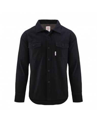 Topo Designs Mens Field Shirt Twill Black Offbody Front
