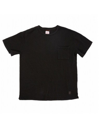 Topo Designs Mens Waffle Tee Black Offbody Front